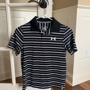 Boy’s Under Armour striped golf shirt size medium